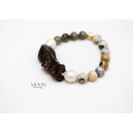 MOON minerals - Dark Shocolate - Käevõru ahhaadiga- 2