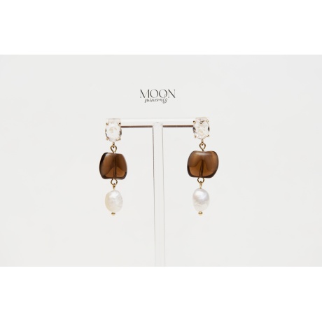 MOON minerals - Dark Shocolate-kõrvarõngad-1