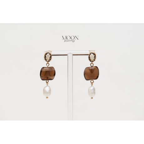 MOON minerals - Dark Shocolate-kõrvarõngad-2