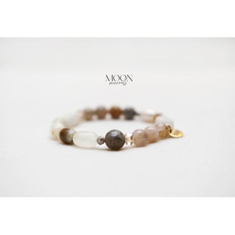 MOON minerals - Dark Shocolate - Käevõru ahhaadi ja kaltsiidiga - 8